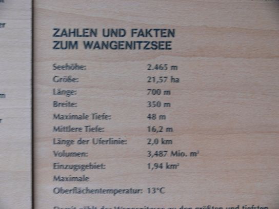 302. Informace o Wangenitzsee

