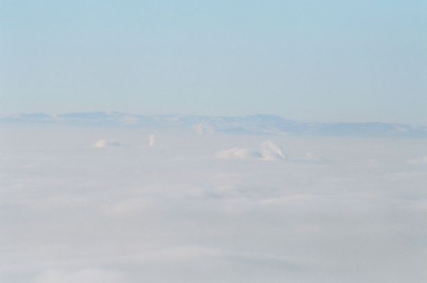 Doupovské hory za mlhou