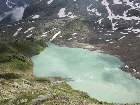 21. Pohled na Adolf-Noßberger-Hütte a Gradensee
21. Pohled na Adolf-Noßberger-Hütte a Gradensee
